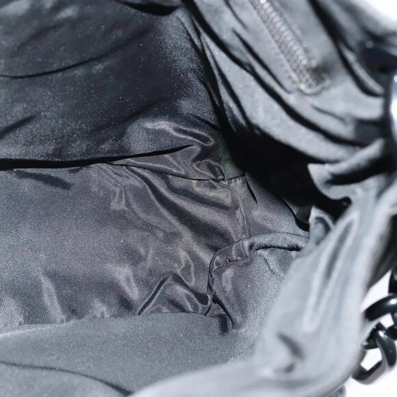 PRADA Shoulder Bag Nylon Plastic Black Silver Auth ep9367 - Picture 12 of 16